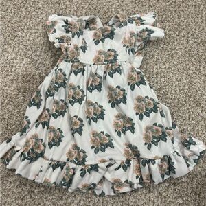 Kate Quinn Cream Floral Rose Baby Dress